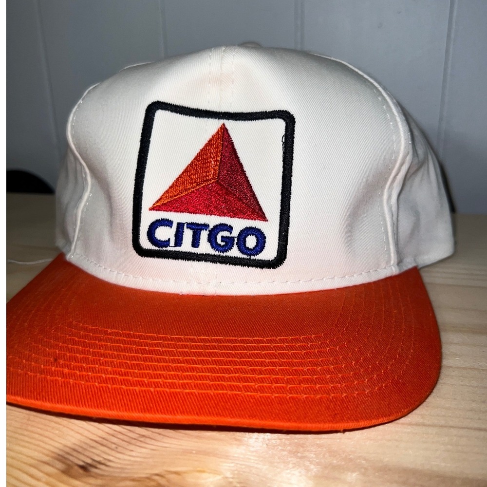 Vintage Citgo Michael Waltrip 21 Racing Hat Chase Racewear Snapback White Orange